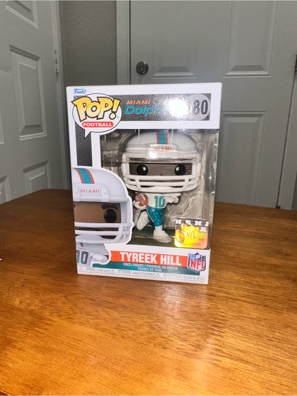 Funko Pop! Tyreek Hill Miami Dolphins White & Teal Vinyl Figure #80